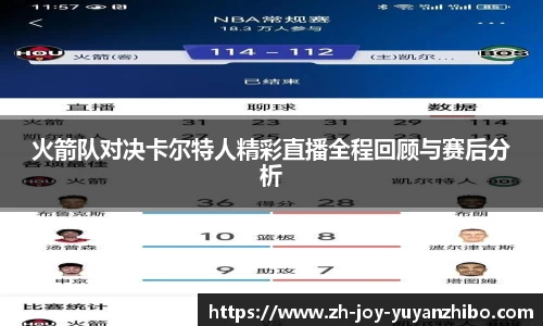 火箭队对决卡尔特人精彩直播全程回顾与赛后分析