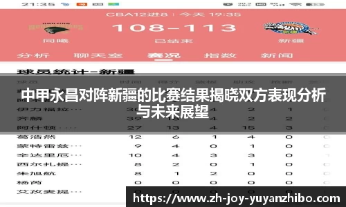 中甲永昌对阵新疆的比赛结果揭晓双方表现分析与未来展望